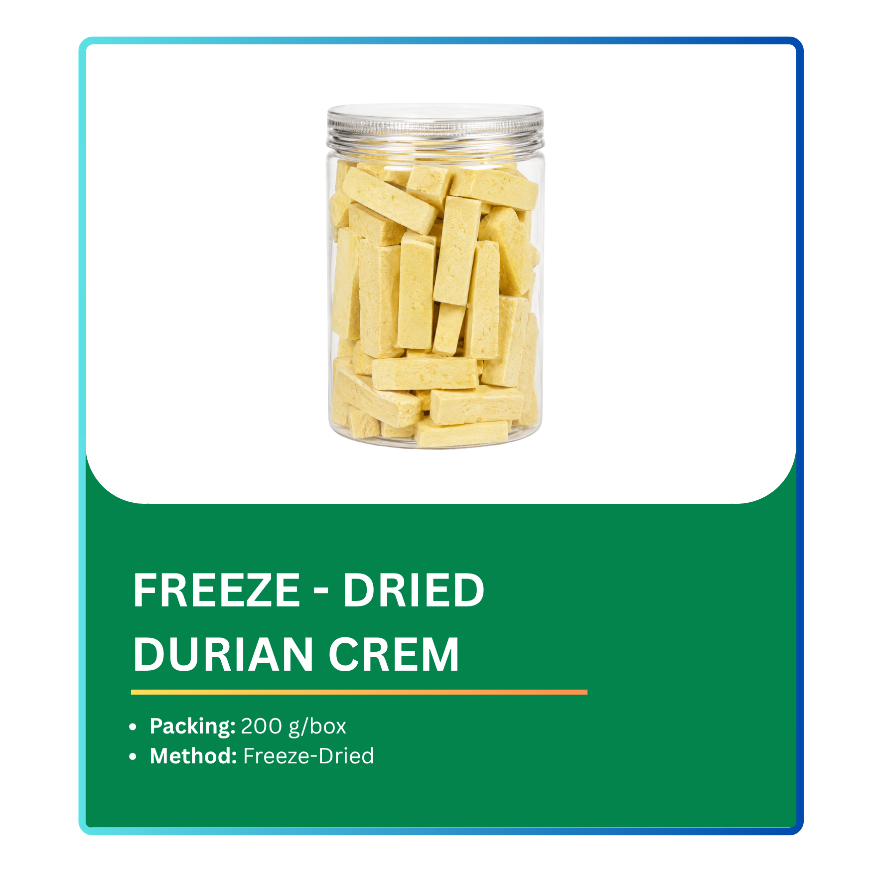 Freeze Dried Durian Crem