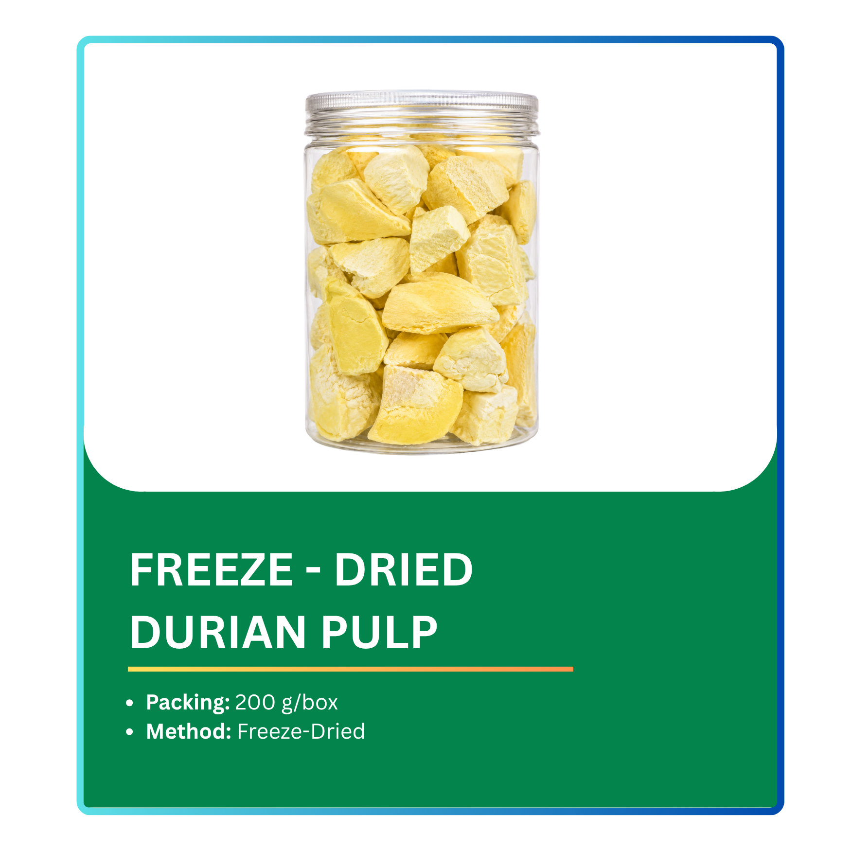 Freze Dried Durian Pulp