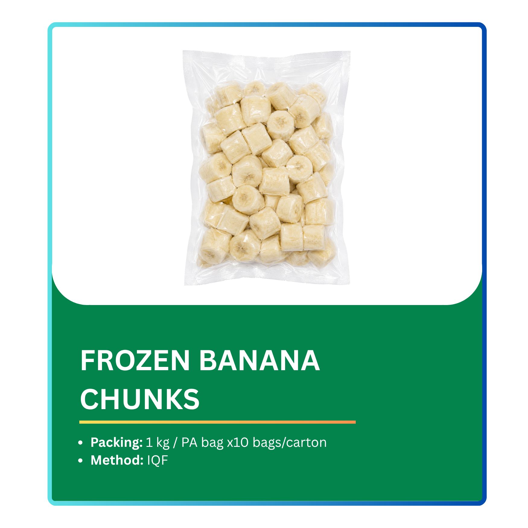 Frozen Banana Chunks