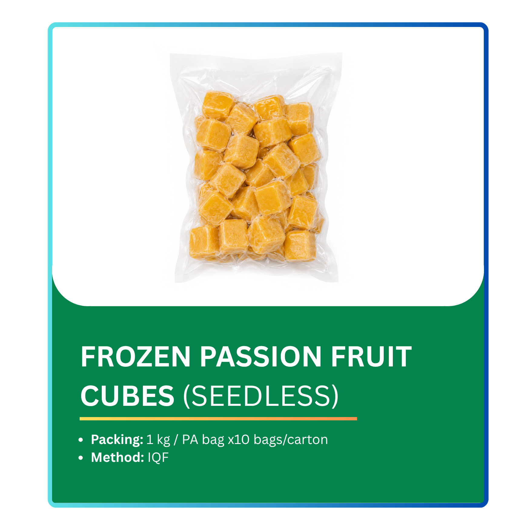 Frozen Passion Fruit Cubes