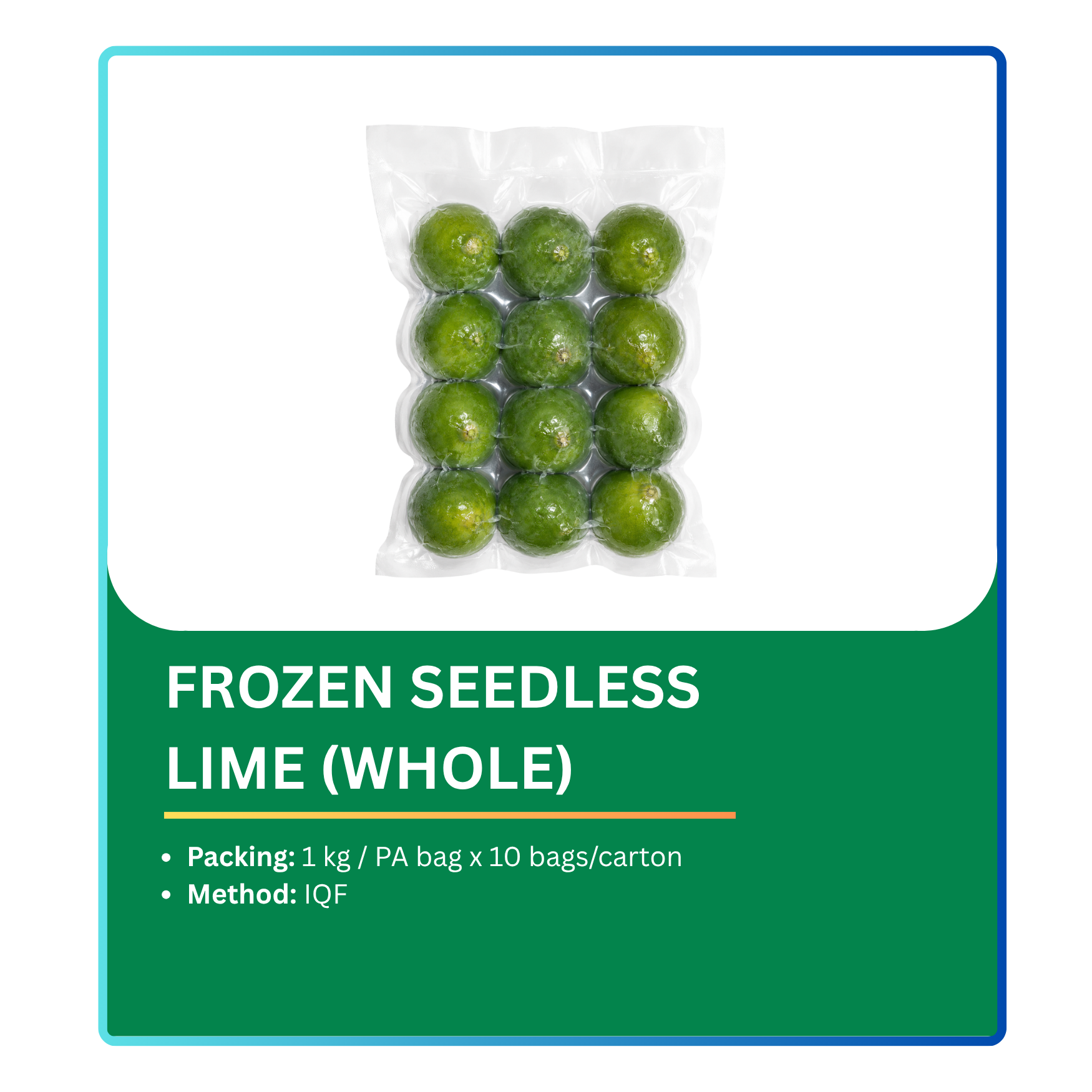 Frozen Seedless Lime