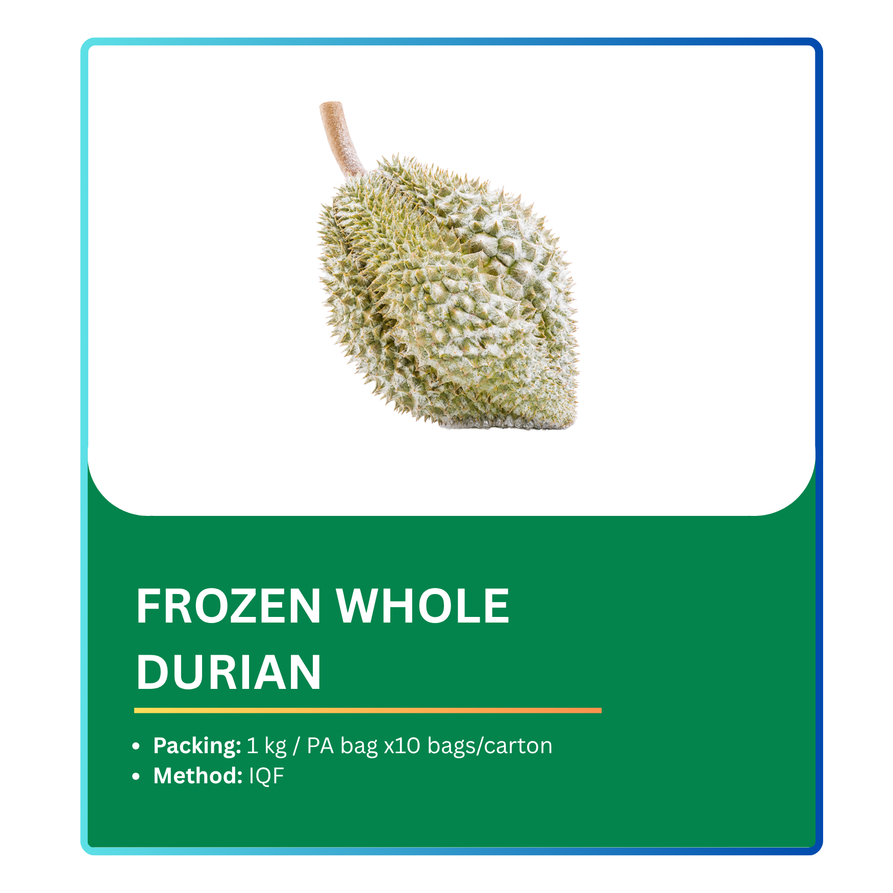 Frozen Whole Durian