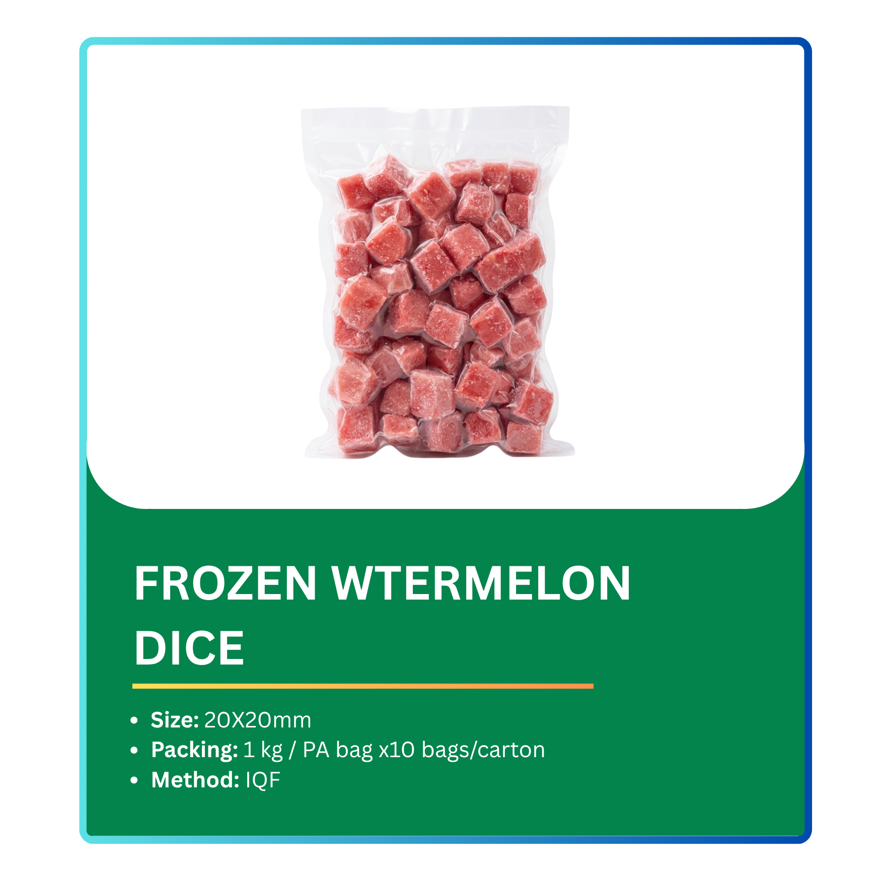 Frozen Wtermelon Dice
